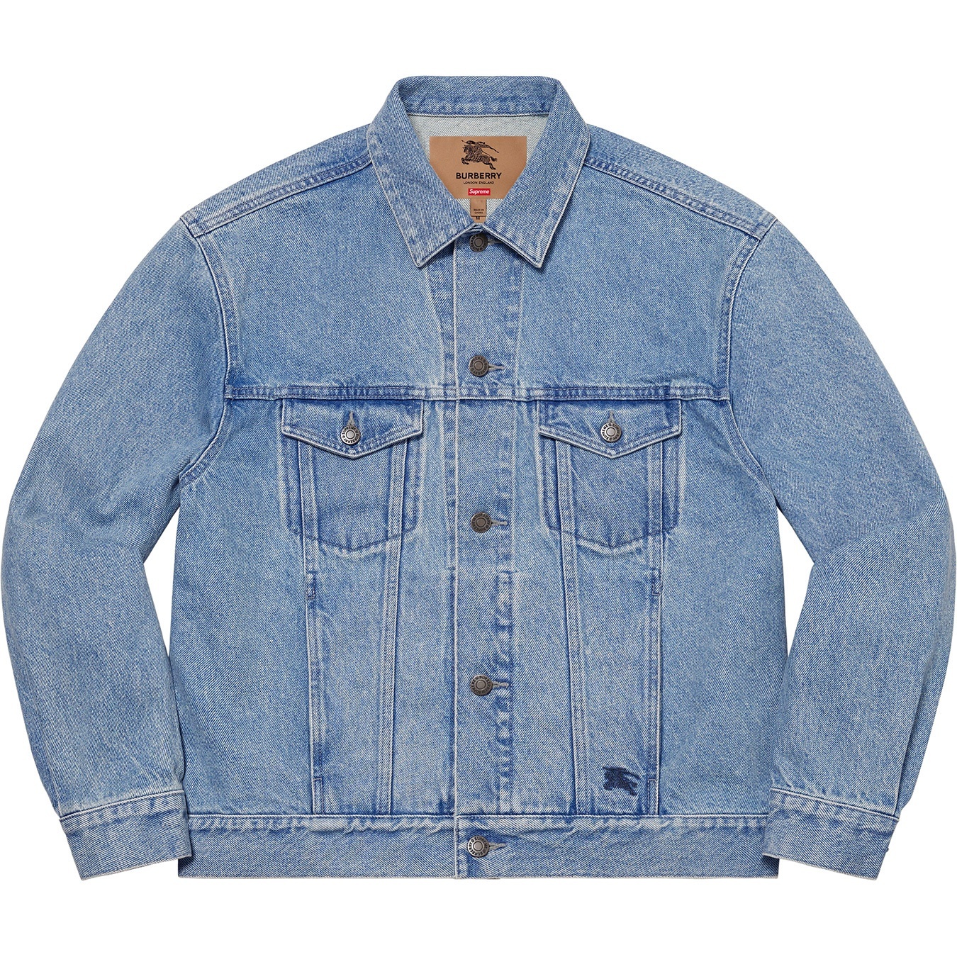Supreme®/Burberry® Denim Trucker Jacket view 4